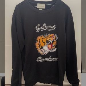 VGUC Gucci tiger embellishment sweatshirt